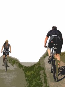 manwomanbike Work hard and play hard, and your lower back may be in for a hard shock.