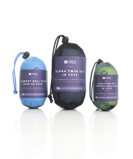 [Photo] Rolls Royce Massage Ball Roller Set: One ALPHA Twin Massage Ball Set, One Pair of Plus Therapy Balls and one set of Yoga Tune Up balls.